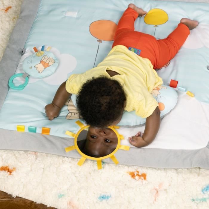 Tappetino da gioco Disney, WINNIE THE POOH - BRIGHT STARTS - Once Upon a Tummy Time - Arco attivit� in legno - Blu - Neonati e +