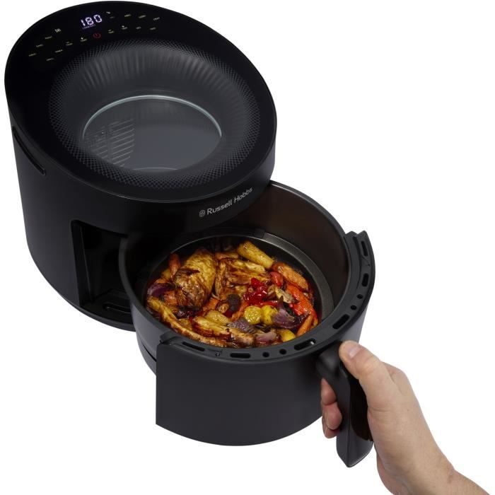 RUSSELL HOBBS SatisFry Air Panoramic 27420-56 Friggitrice senza olio - Capacit� 5 l - 10 programmi di cottura - 1500 W - Nero