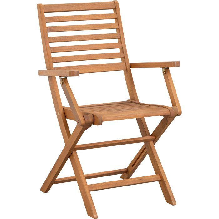 Set aus 2 zusammenklappbaren Gartenstühlen aus FSC-Eukalyptus — 57,5 x 56 x 90 cm