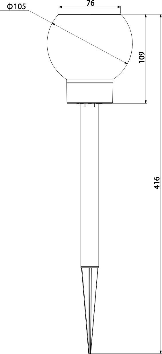 Lanterna solare - GALIX - G2625 - Effetto fiamma naturale - 12 LED SMD - Ambra - � 10,5 cm - H 41 cm - 4 lumen