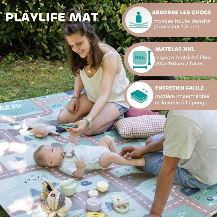 Tappetino per la motricit� XXL - BEABA - Play Life - Landform