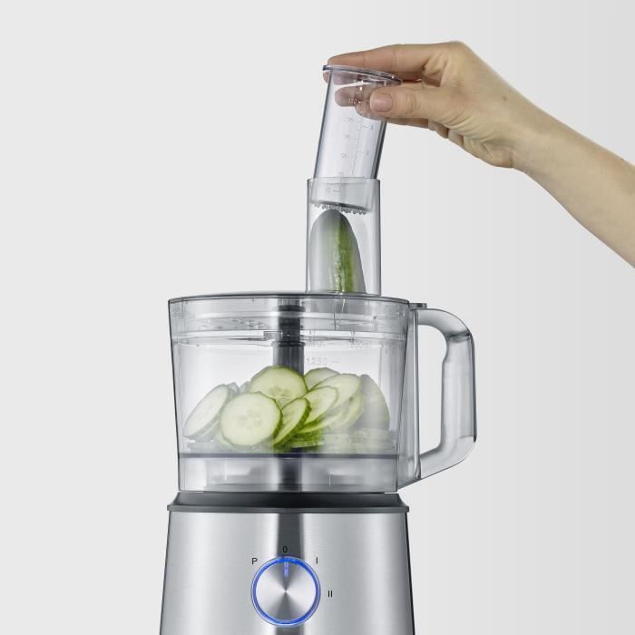 SEVERIN KM3892 Robot da Cucina Multifunzione - 1200 W - Acciaio Inox e Nero - Frullatore 1,5 L - 2 Velocit� + Impulsi