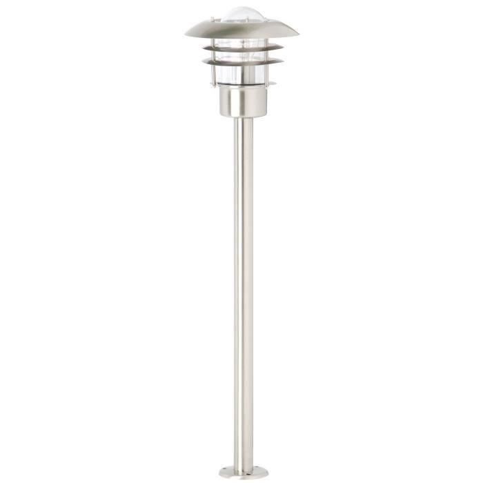 Paletto esterno TERRENCE H90 cm - BRILLANTE - Acciaio - � necessaria 1 lampadina E27