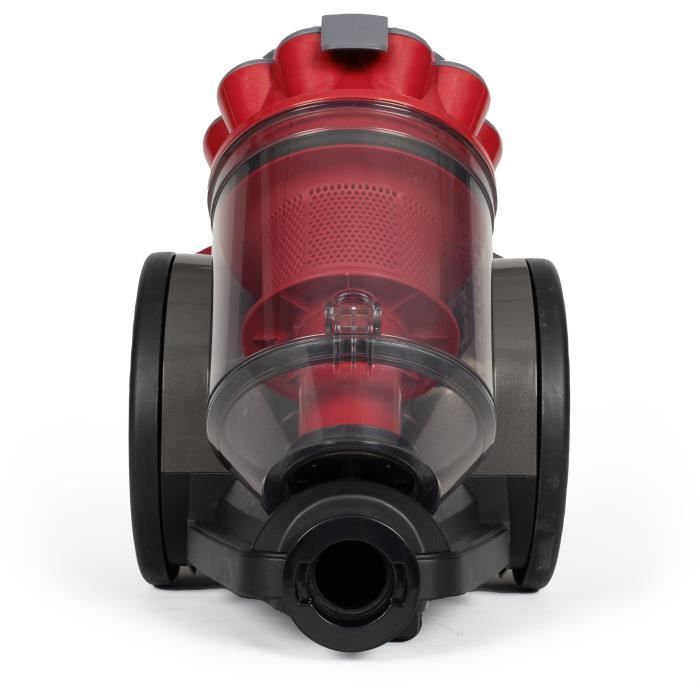Aspirapolvere multiciclonico senza sacco - LIVOO - DOH136R - 700 W - 16 kPa - 78 dB - 3 L - Filtro lavabile - Rosso / Grigio