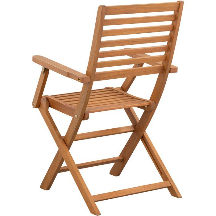 Set aus 2 zusammenklappbaren Gartenstühlen aus FSC-Eukalyptus — 57,5 x 56 x 90 cm