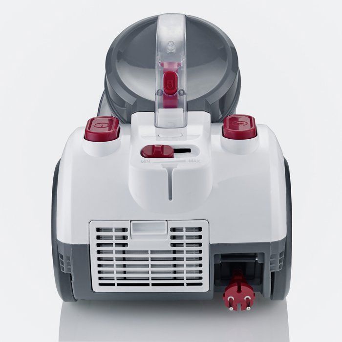 Aspirapolvere ciclonico a traino senza sacco - SEVERIN CY7088 - 750 W - 79 dB - 2 L - Bianco/Rosso
