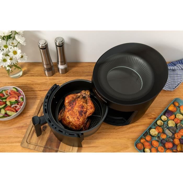 RUSSELL HOBBS SatisFry Air Panoramic 27420-56 Friggitrice senza olio - Capacit� 5 l - 10 programmi di cottura - 1500 W - Nero