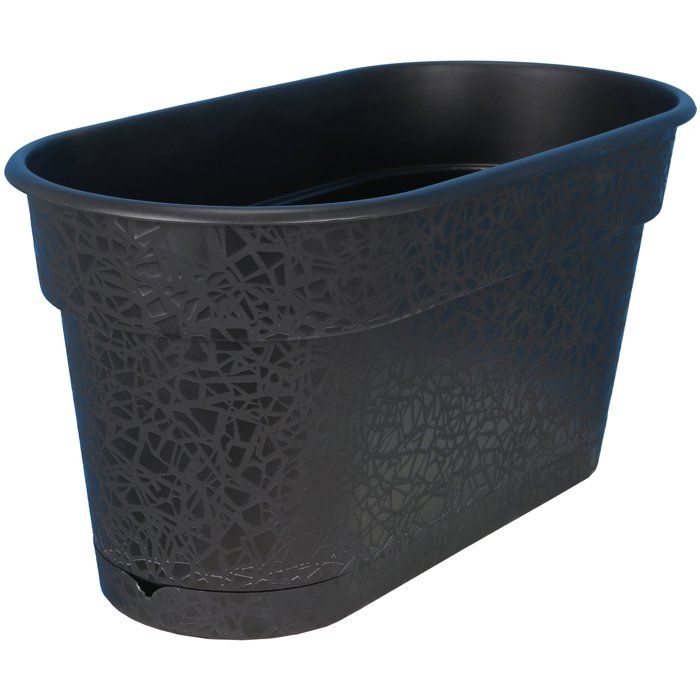 Fioriera - RIVIERA - Terea - L 60 cm - Nera