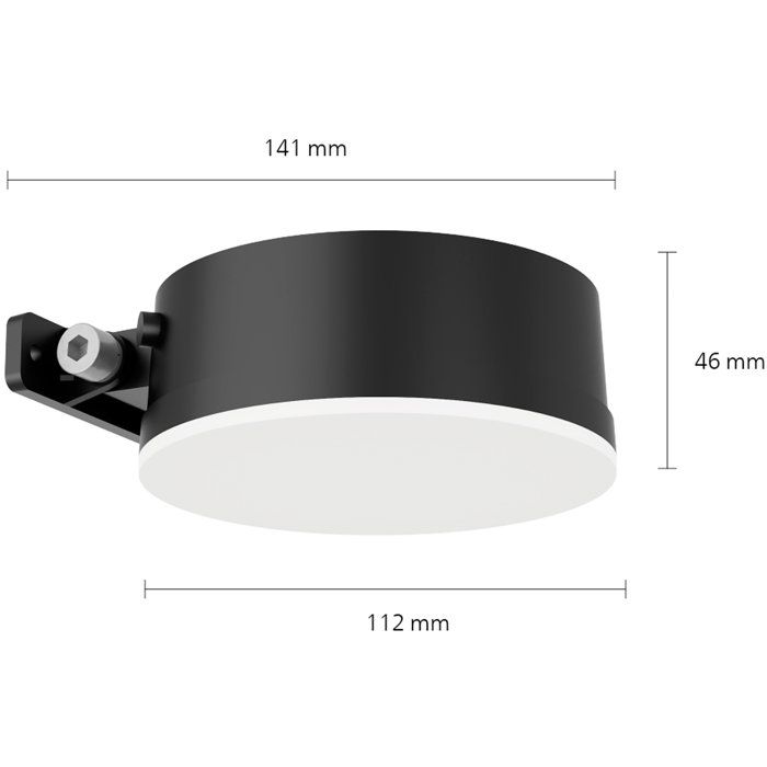 Applique da parete - PHILIPS - Vynce - Solare rotonda - Nera