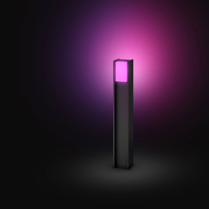 Dissuasore luminoso - PHILIPS HUE - Turaco - Grigio antracite - IP44 - Luce bianca e colorata - 1100 lumen
