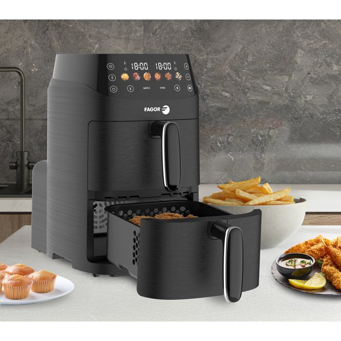 Friggitrice ad aria - FAGOR - FG3301 - Capacit� 5 litri - Doppio serbatoio da 2,5 litri - 6 programmi - 2000 W