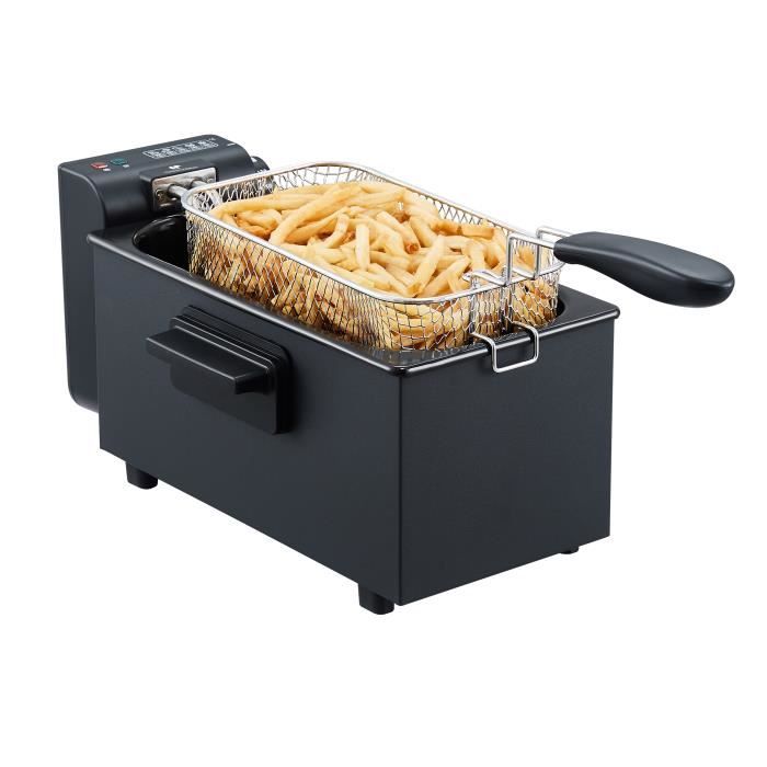 Friggitrice - CONTINENTAL EDISON - CEFR3BLK - 3 L - 2000 W - 1 cestello - Nero