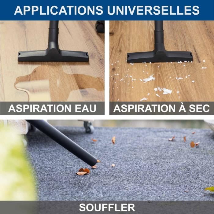 Aspirapolvere per solidi e liquidi VC16 - 1200 W - Serbatoio in plastica da 16 l - SCHEPPACH