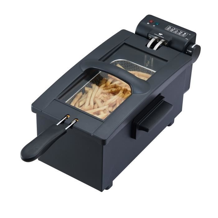 Friggitrice - CONTINENTAL EDISON - CEFR3BLK - 3 L - 2000 W - 1 cestello - Nero