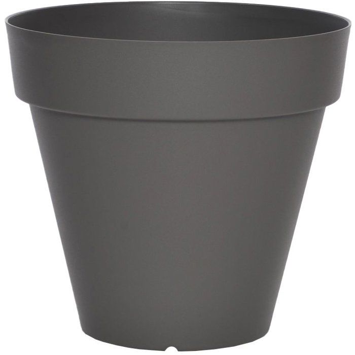 Vaso per fiori RIVIERA Soleilla - Rotondo - � 60 x 53,6 cm - grigio glitterato