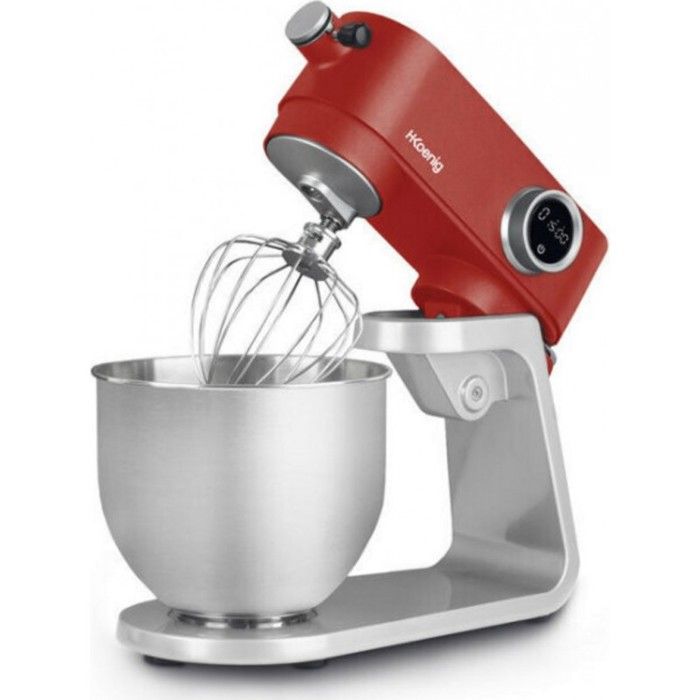 Robot da cucina - HKoeNIG - KM124 - 5L - 8 velocit� - Rosso opaco e argento