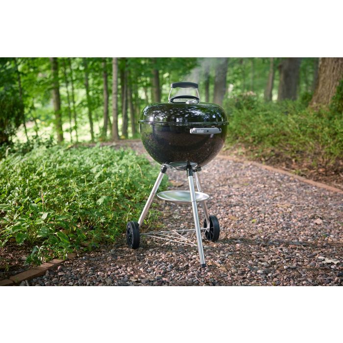 Barbecue a carbone Weber Bar-B-Kettle - Diametro 47 cm - Termometro integrato - Acciaio smaltato - 6 coperti - Nero