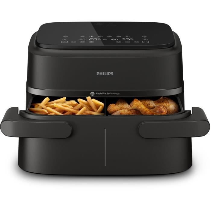 Friggitrice ad aria PHILIPS XXL NA351/00 - Capacit� 7,1 l - Doppia vasca - 6 programmi preimpostati - 2450 W