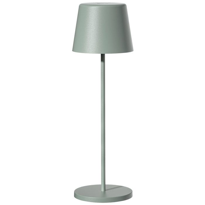 Lampada da tavolo wireless - LUMISKY - KELLY OLIVE - Alluminio verde - LED bianco dimmerabile - Ricaricabile - H38 cm