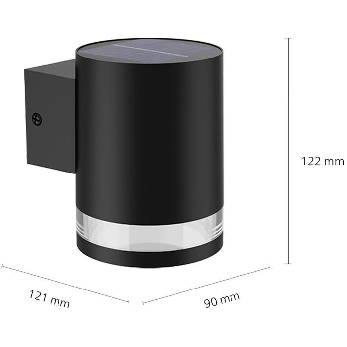 Applique da parete - PHILIPS - Fyce - ad energia solare - nera
