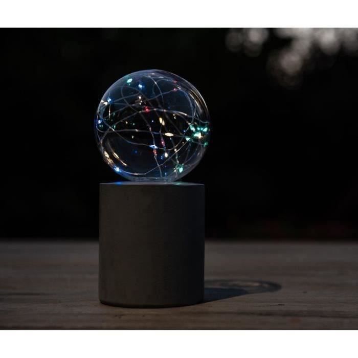 Lampada da tavolo solare - GARDEN ID Nordic Light - �10 h19 cm - Autonomia da 6 a 8 ore - Tasto on/off - Batteria AAA ricaricabile