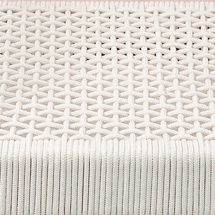 Set di 2 sedie da giardino - ARAWA - Legno di acacia FSC - Impilabile - Corda intrecciata - 57 x 59 x 85 cm