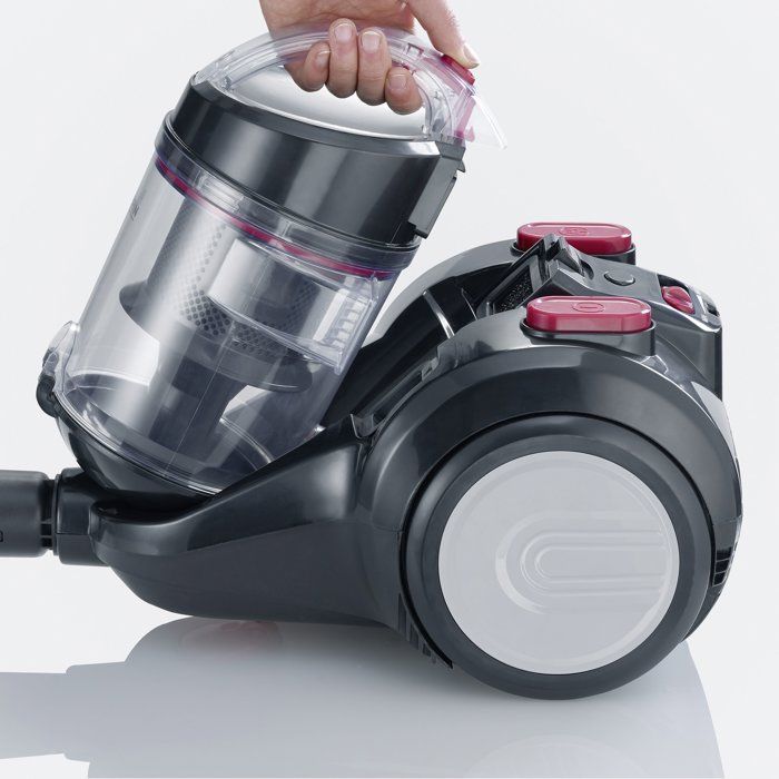 SEVERIN CY7089 - Aspirapolvere ciclonico senza sacco - 750 W - 79 dB - 2 L - Nero/Rosso