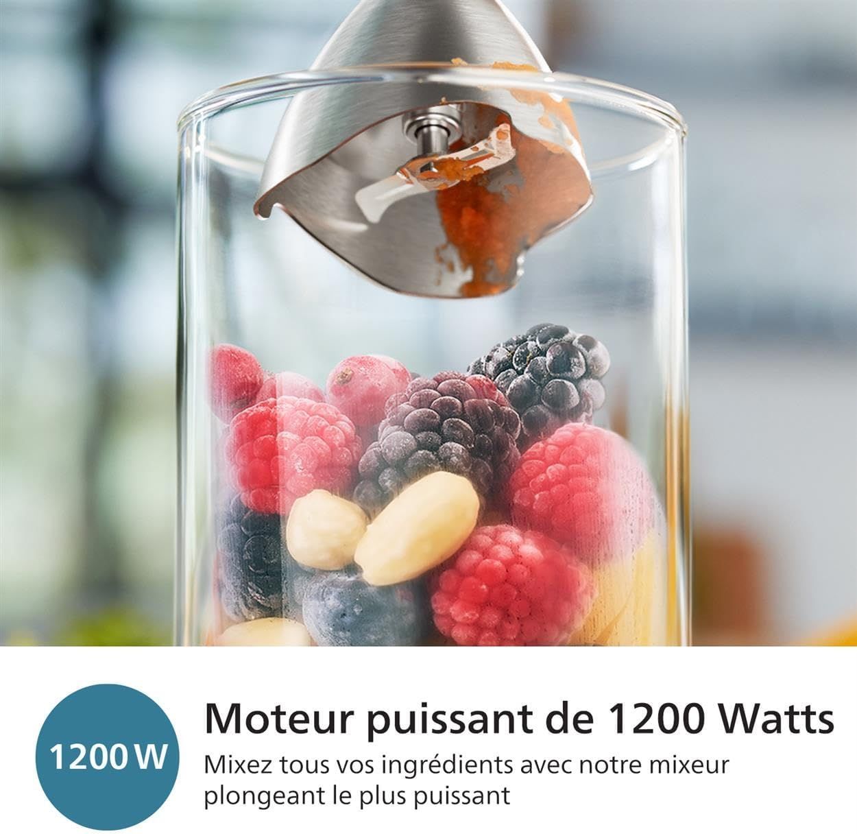 Frullatore a immersione - PHILIPS Serie 5000 - HR2684/00 - 1200 W - Grigio / Nero