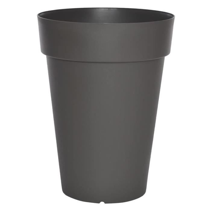 Vaso per fiori RIVIERA Soleilla - Rotondo - � 40 x 53 cm - Grigio glitterato