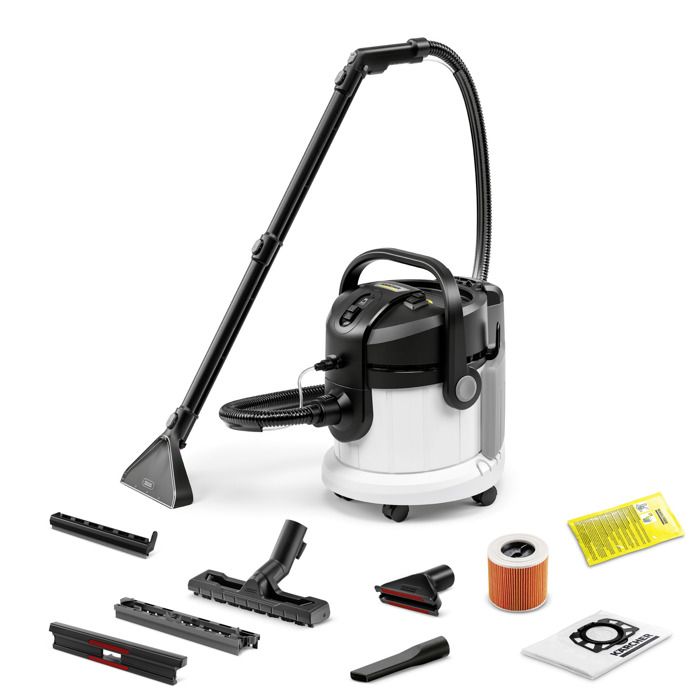 Karcher SE 4 shampooer - aspirapolvere estrattore-iniettore - Potenza 1000W - doppio serbatoio 2x4L - smacchiatore per tappeti