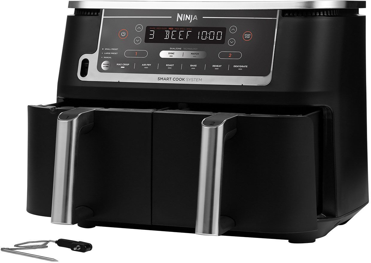 Friggitrice ad aria NINJA AF451EU - Capacit� 9,5 l - Doppia vasca - 6 programmi di cottura - 2470 W
