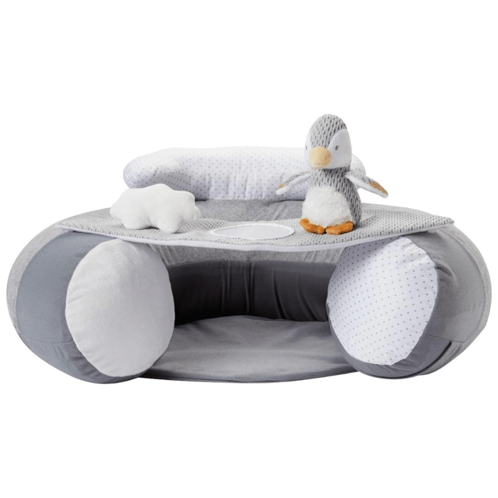 Seggiolino gonfiabile - NUBY - Sit & Play sul pavimento - Vassoio rimovibile - Dai 6 mesi - Grigio