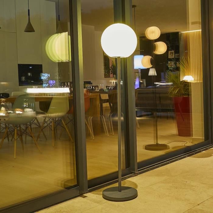 Lampada da terra luminosa - LUMISKY - LUNY TALL - H150 cm - Base in metallo dal design scandinavo - LED bianco caldo e bianco dimmerabile