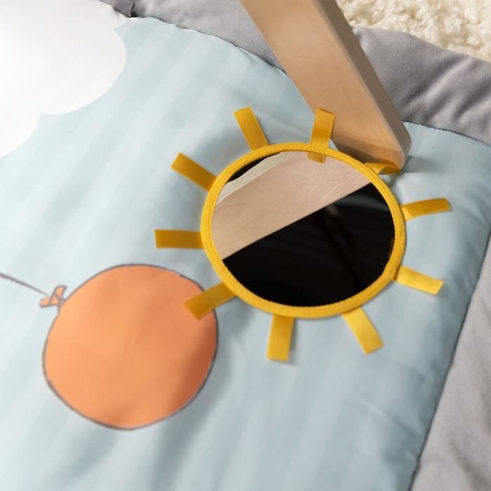 Tappetino da gioco Disney, WINNIE THE POOH - BRIGHT STARTS - Once Upon a Tummy Time - Arco attivit� in legno - Blu - Neonati e +