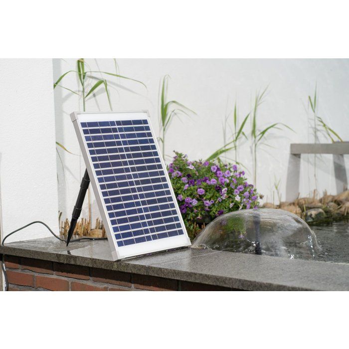 Pompa per fontana - UBBINK - SolarMax 1000 - Portata 1350 l/h - Pannello solare 18V 580mA - Getti Volcano e campana