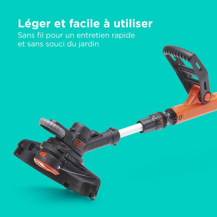 Black & Decker Powercommand Akku-Kabelschneider, 18 V, kabellos, 30 cm — 4 Ah — 1 Batterie — 1 Rolle mit 10 m 1,6 mm Kabel — 1 Ladegerät