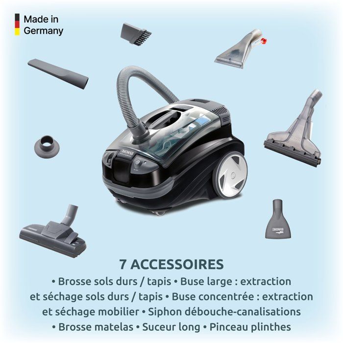 Aspirapolvere smacchiatore 2 in 1 - THOMAS Aquatic Onyx - 1700W max - 83 dB(A)