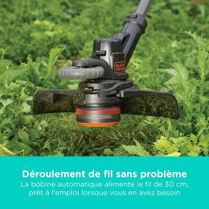 Black & Decker Powercommand Akku-Kabelschneider, 18 V, kabellos, 30 cm — 4 Ah — 1 Batterie — 1 Rolle mit 10 m 1,6 mm Kabel — 1 Ladegerät