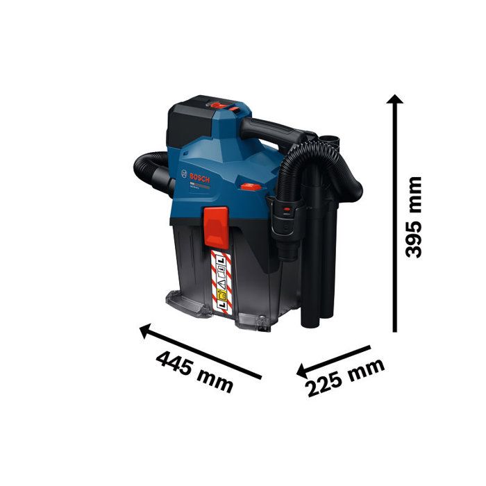 Aspirapolvere senza fili BOSCH PROFESSIONAL - GAS18V-6LS - 18V - 4,5L - 3000 cm� - 36 l/s - Con accessori