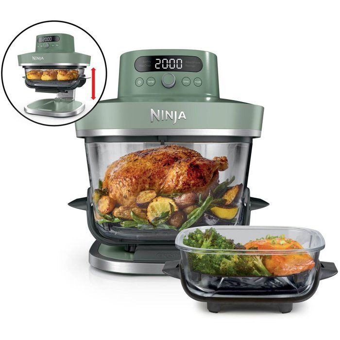 Friggitrice ad aria - NINJA - CRISPI PRO - Capacit� 5,7 L + 2,3 L - 5 programmi - 2100 W - Verde