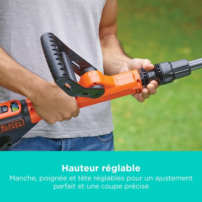 Black & Decker Powercommand Akku-Kabelschneider, 18 V, kabellos, 30 cm — 4 Ah — 1 Batterie — 1 Rolle mit 10 m 1,6 mm Kabel — 1 Ladegerät