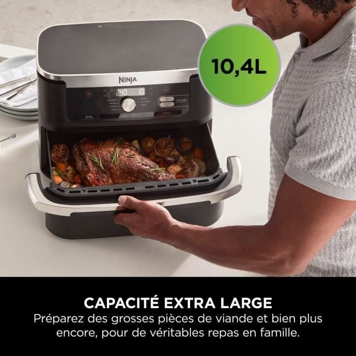 Friggitrice senza olio - NINJA - AF500EU - Foodi Flex - 10,4 L - 32,7 x 49,6 x 31,6 cm - Nero