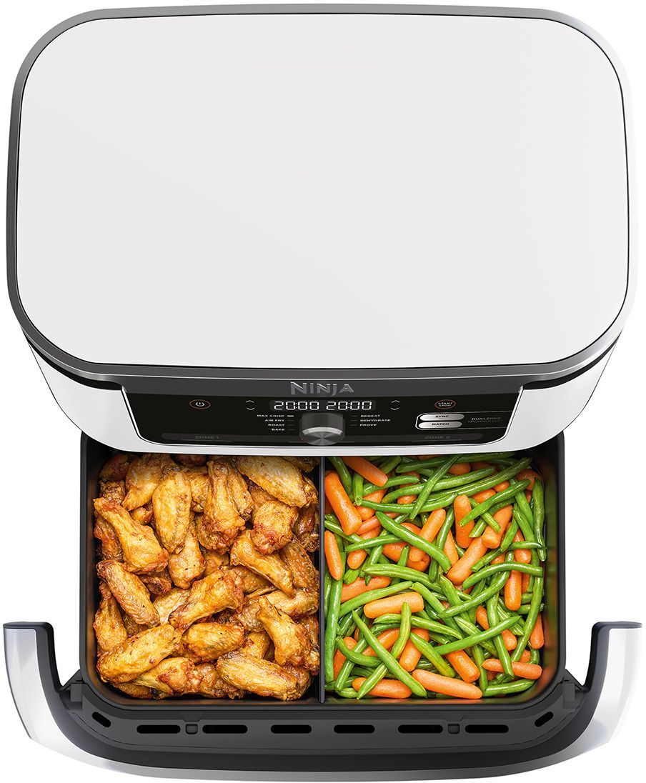 Friggitrice ad aria NINJA Foodi Flex AF500EUWH - Capacit� 10,4 l - 7 programmi di cottura - Bianco - 2470 W
