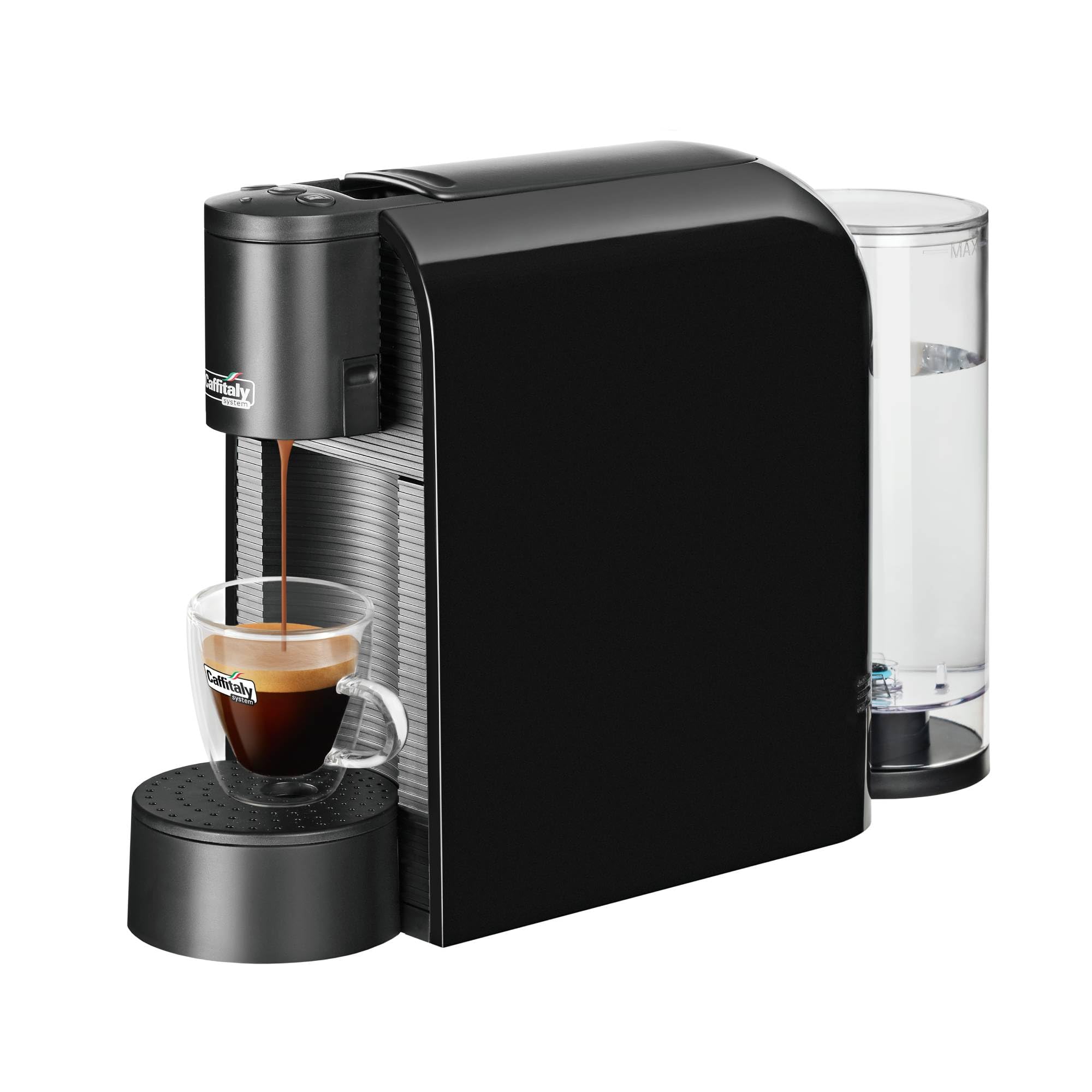 Caffitaly Volta Macchina da caffè con 96 capsule e kit pulizia - Nera