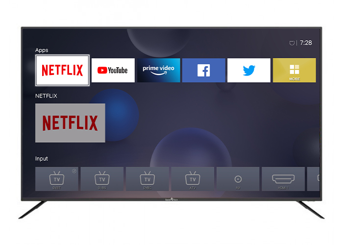SMART-TECH-FERNSEHER, 43 ZOLL, LED, UKD, 4K, SMART-DVB/T2/S2, SMT-43F30UV2M1B1