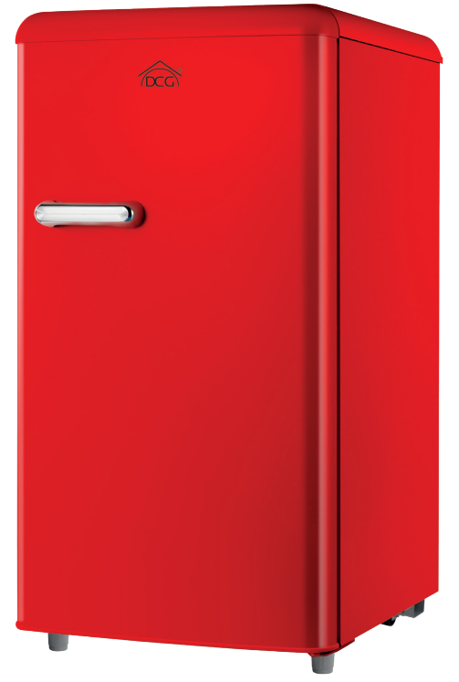 DCG MF100R KÜHLSCHRANK, RETRO-LINE, EINTÜRIG, 100 L, ROT