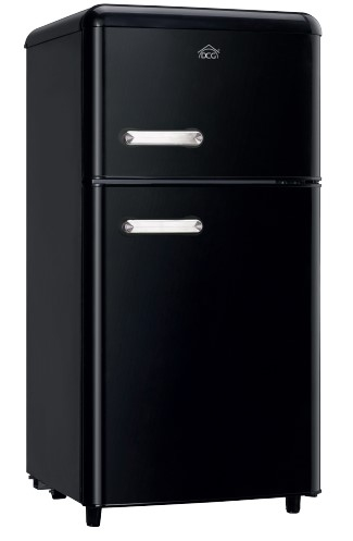 DCG DOUBLE DOOR FRIDGE RETRO LINE 100LT AND BLACK MF100BCDP