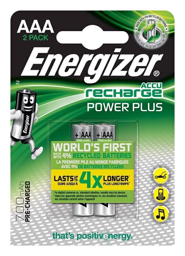 ENERGIZER PILE MINI STILO AAA RICARICABILI POWER PLUS 700MAH 2PZ