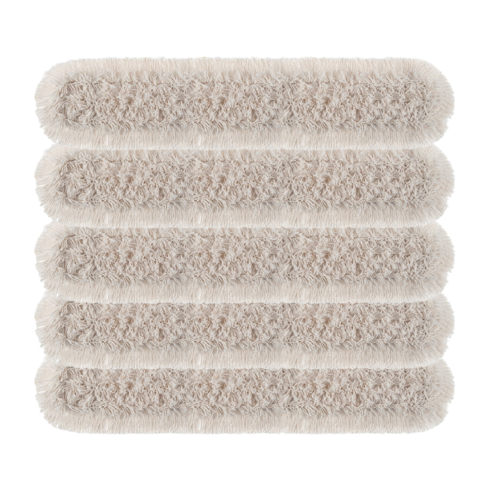 Schachtel mit 5 Baumwollfransen mit 130 cm langen Schnürsenkeln.