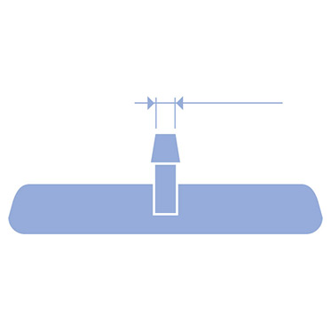 80 cm großes Reinigungswerkzeug mit Gummilatten